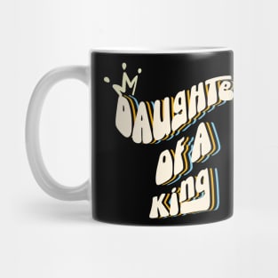 Daughter of a King, Christian women, wavy text design Mug